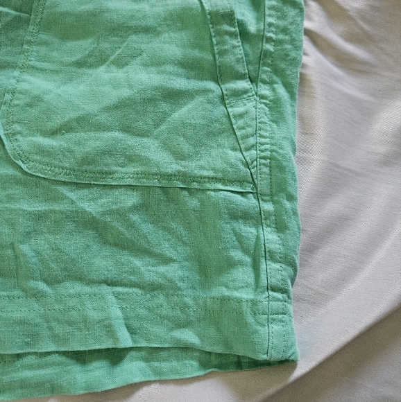 C&C California Mint Green Women's 100% Linen Shorts Size L - Picture 3 of 9
